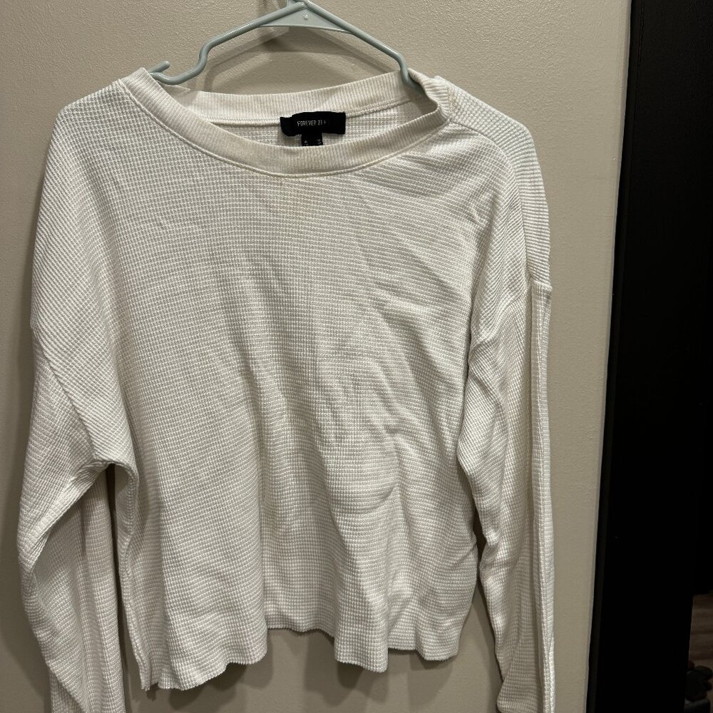 forever 21 waffle loose long sleeve top